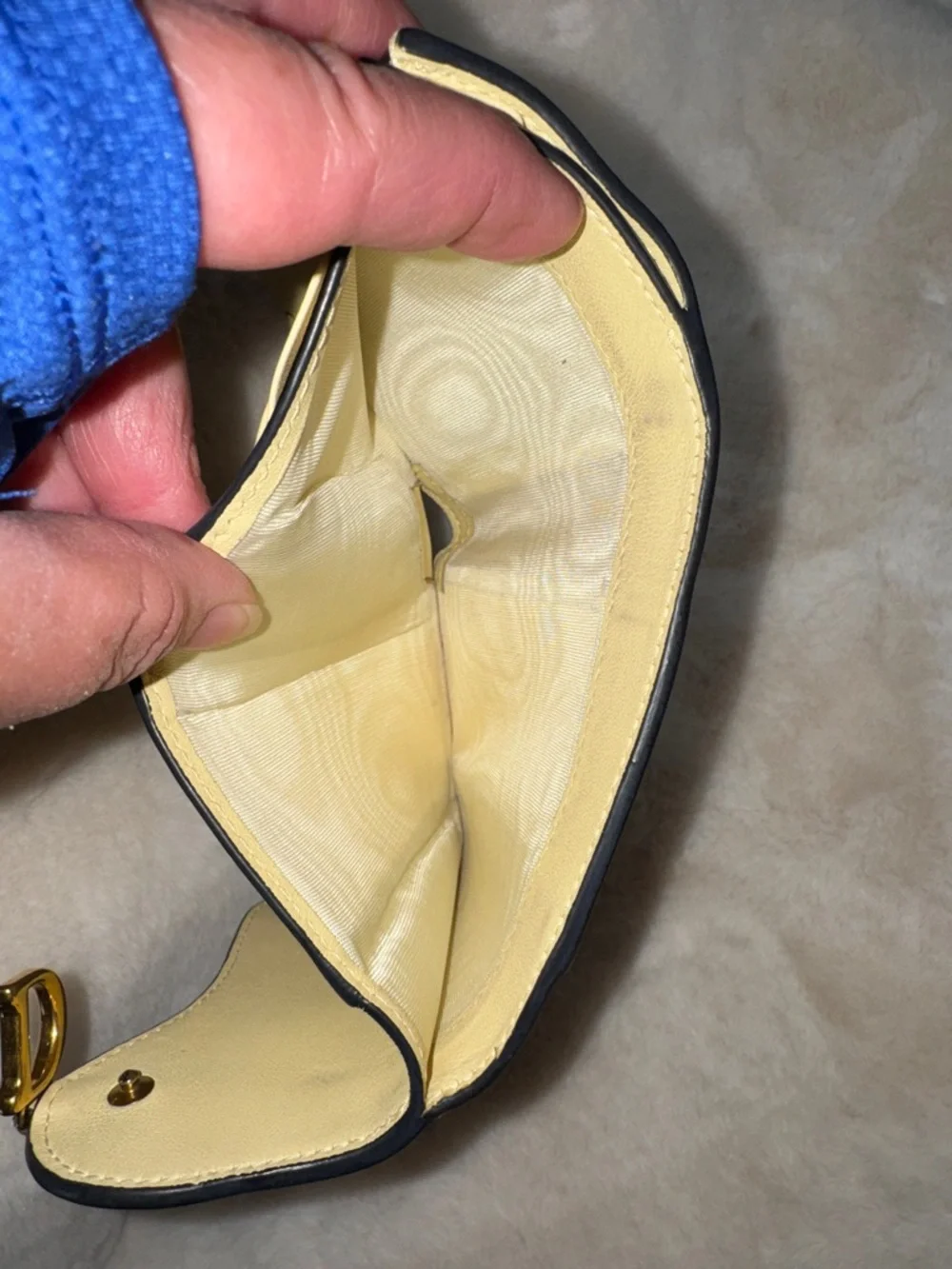 Christian Dior Mini Saddle Lotus Wallet